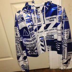 Cute crop bomber jacket